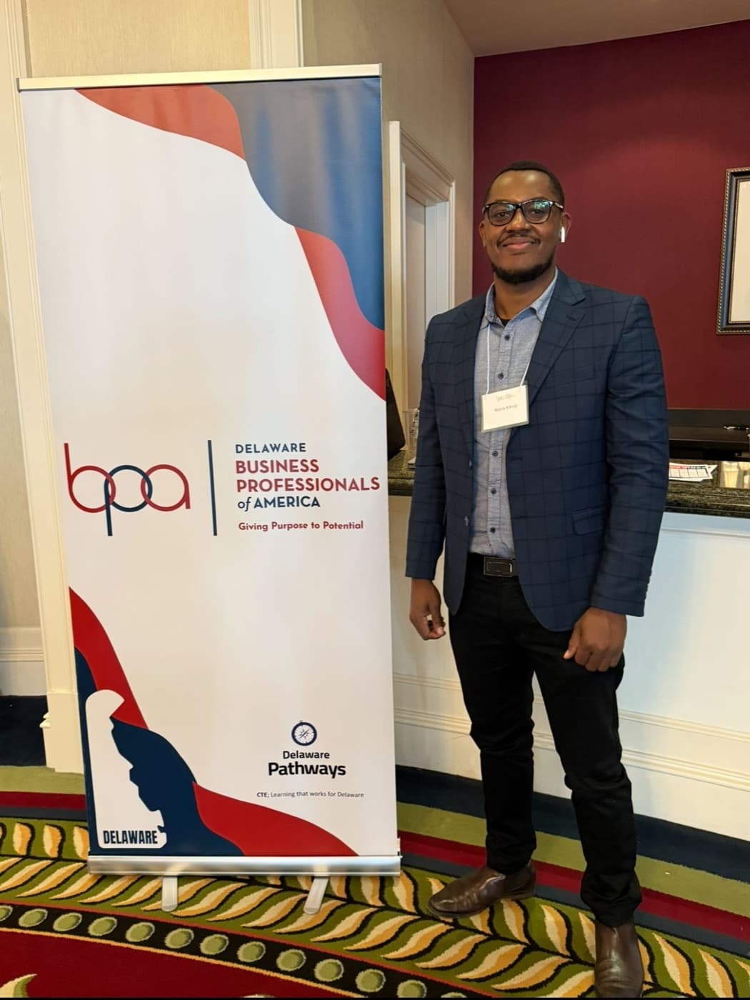 Morris Kithinji at the Delaware Business Professionals of America conference