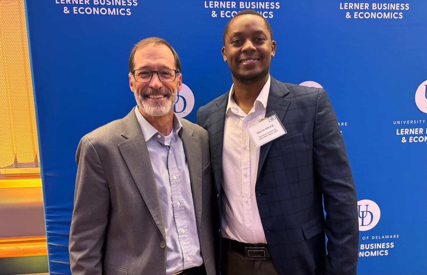 Morris Kithinji at a Lerner College of Business and Economics event