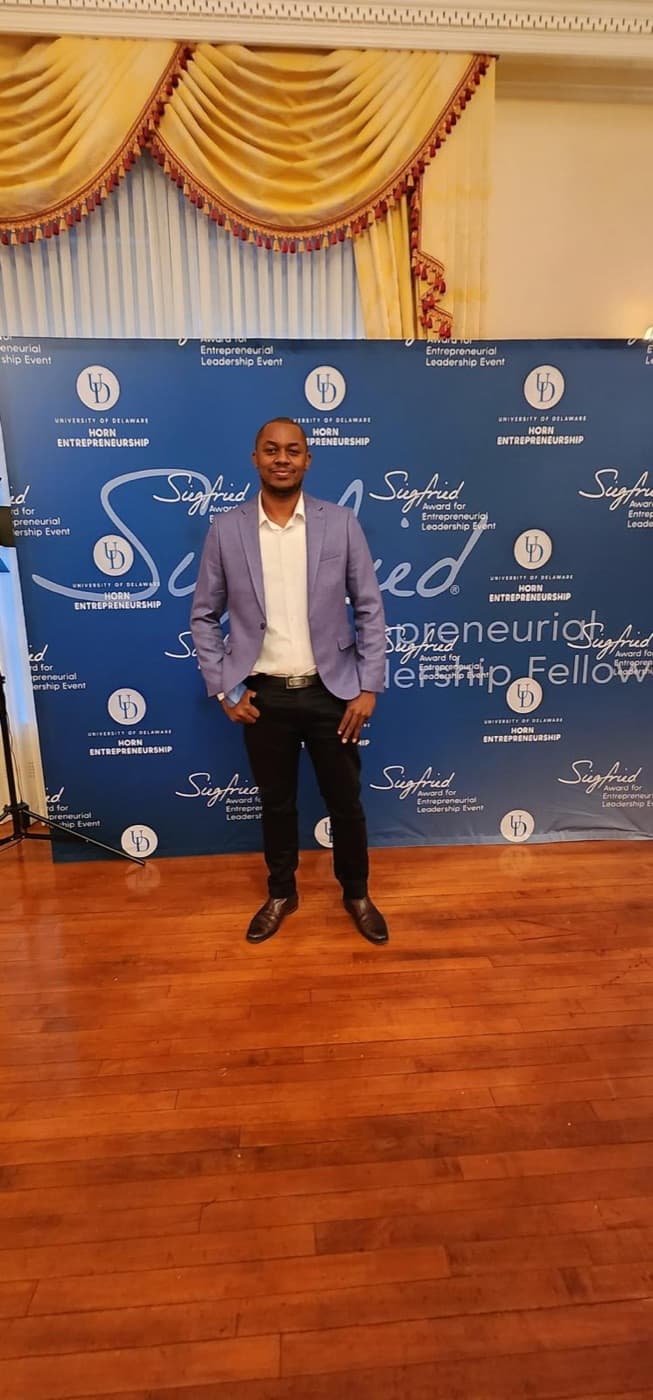 Morris Kithinji at the Horn Entrepreneurship Siegfried Award for Entrepreneurial Leadership event