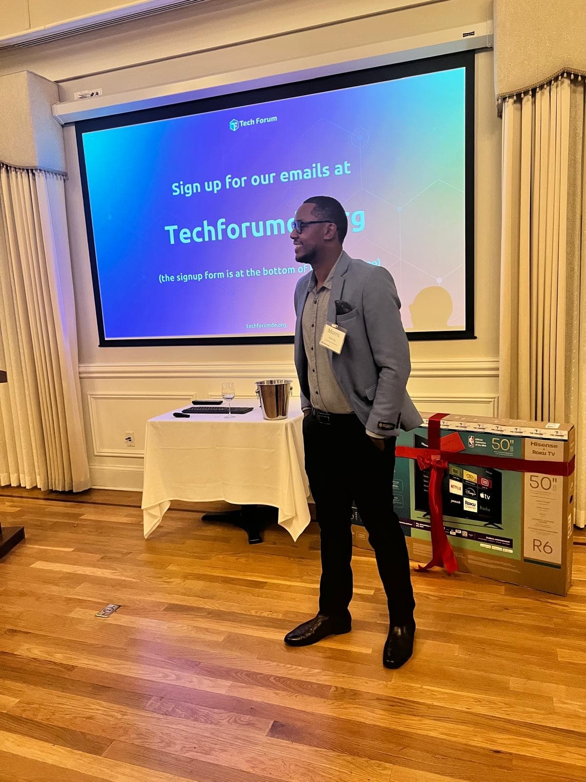 Morris Kithinji at a Tech Forum Delaware event