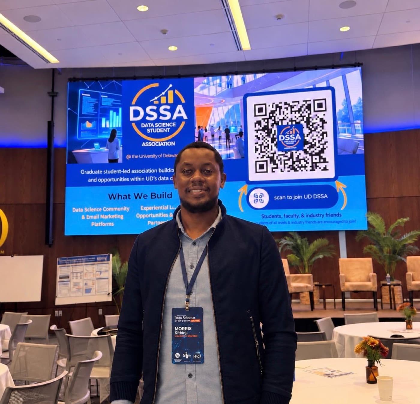 Morris Kithinji at the University of Delaware Data Science Symposium